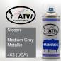 Preview: Nissan, Medium Gray Metallic, 463 (USA): 400ml Sprühdose, von ATW Autoteile West.